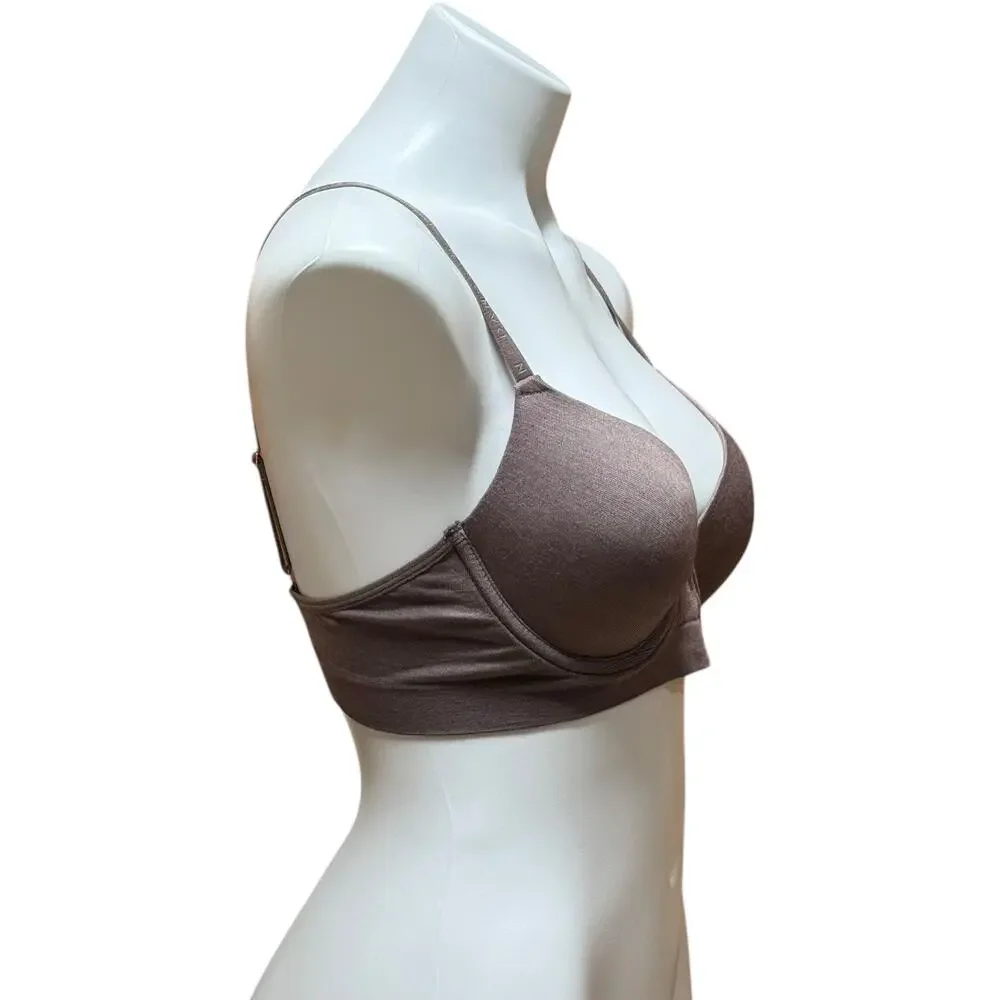 Danskin Intimates Underwire Push Up Bra Brown 36B